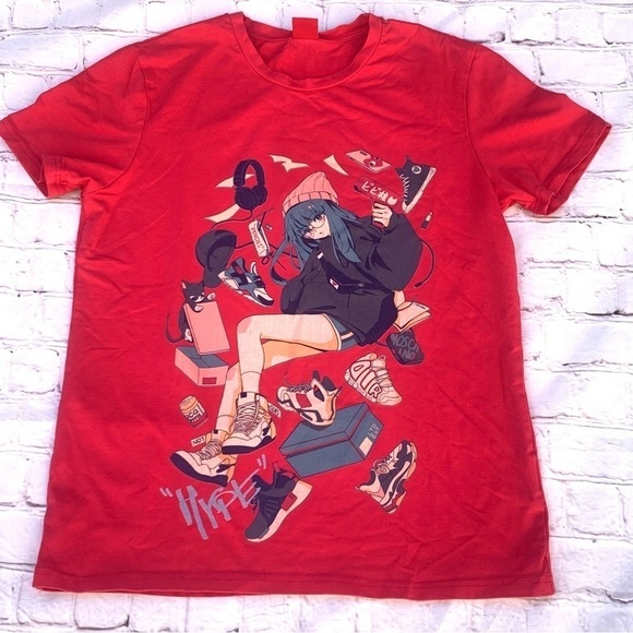 BIBI SAMA ANIME HYPE GIRL STREETWEAR T-SHIRT size LARGE EUC - Picture 1 of 6